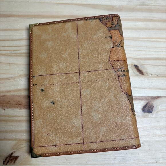 Alviero Martini 1A Classes Organizer Map Weekly Planner Brown Notebook Leather - Picture 2 of 11